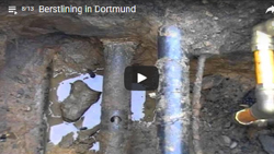 Berstlining einer Graugussleitung in Dortmund mit egeplast SLM® RCplus-Gasrohren
