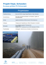 Installation of 38 km water main as double pipeline in Växjö, Sweden